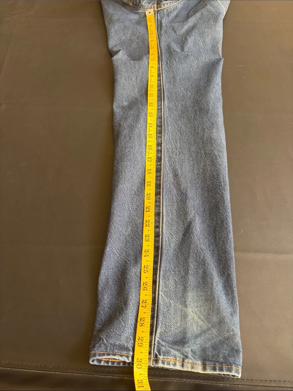 Levi’s Premium 501 Original Fit Button Fly Jeans Dark Wash W35 L32 Men’s